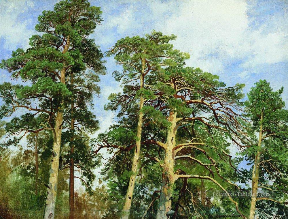 les sommets du paysage classique des pins Ivan Ivanovitch arbres Peintures à l'huile
